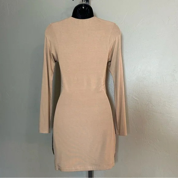 Brown Faux Leather Dress - Picture 4 of 8